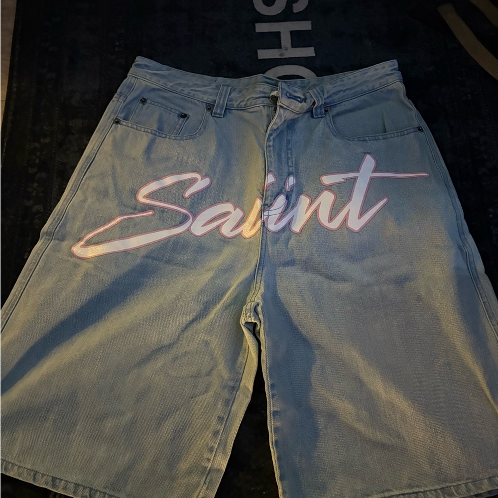 Light Blue Men's Jean Shorts